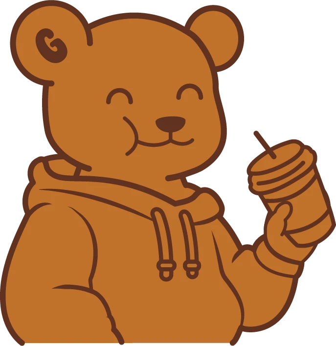 Ourson avec son café
